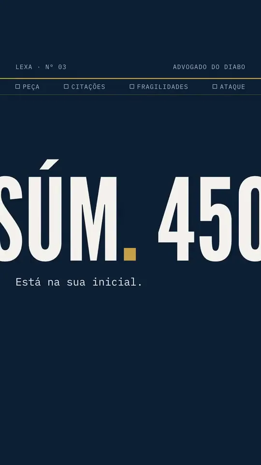 Episódio 3: ataca essa peça, com as citações conferidas e uma súmula cancelada encontrada